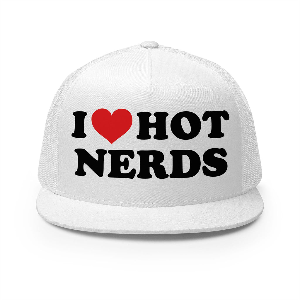 I Love Hot Nerds 5 Panel Trucker Cap