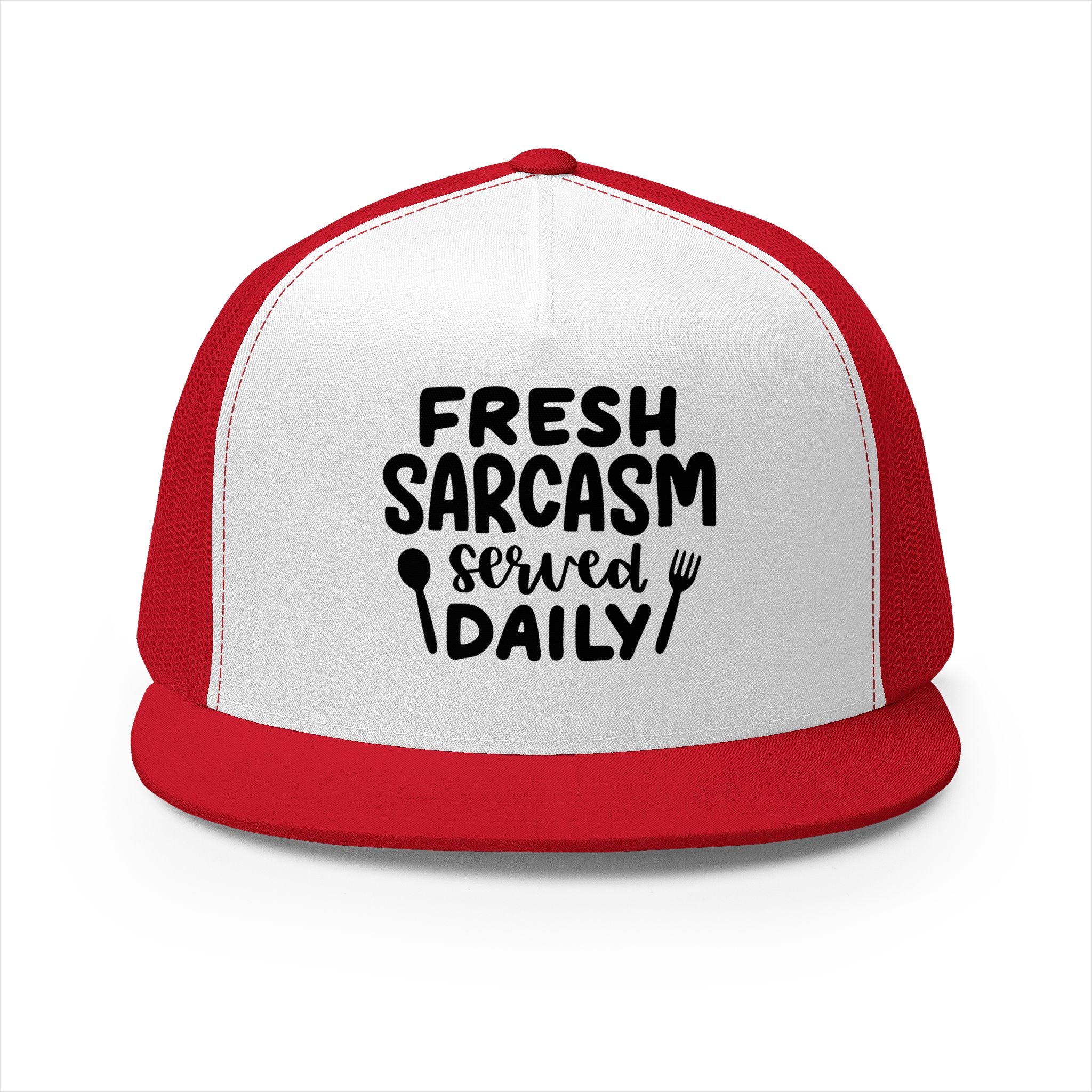 Fresh Sarcasm Served Daily Nerds 5 Panel Trucker Cap