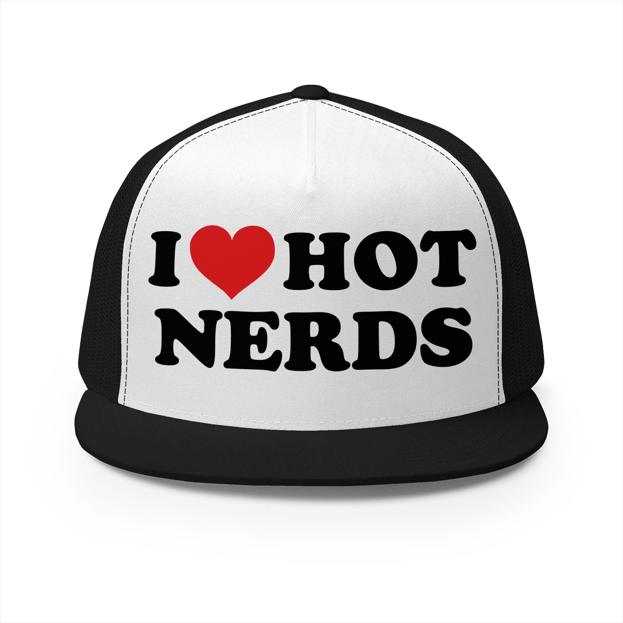 I Love Hot Nerds 5 Panel Trucker Cap
