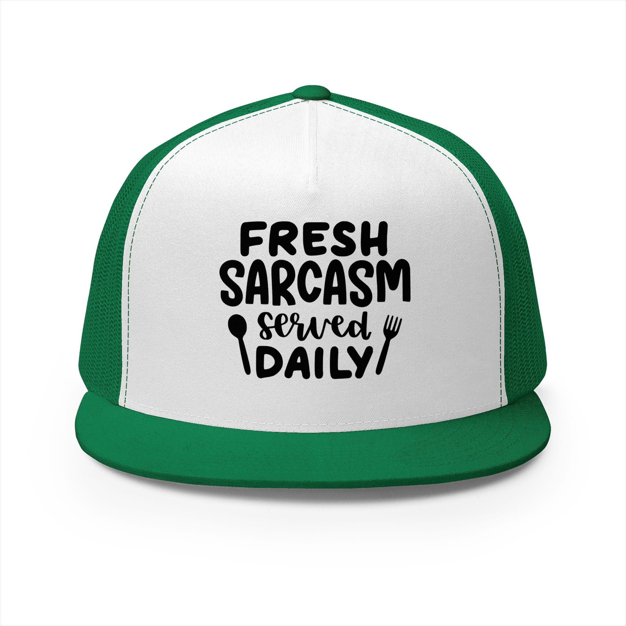 Fresh Sarcasm Served Daily Nerds 5 Panel Trucker Cap
