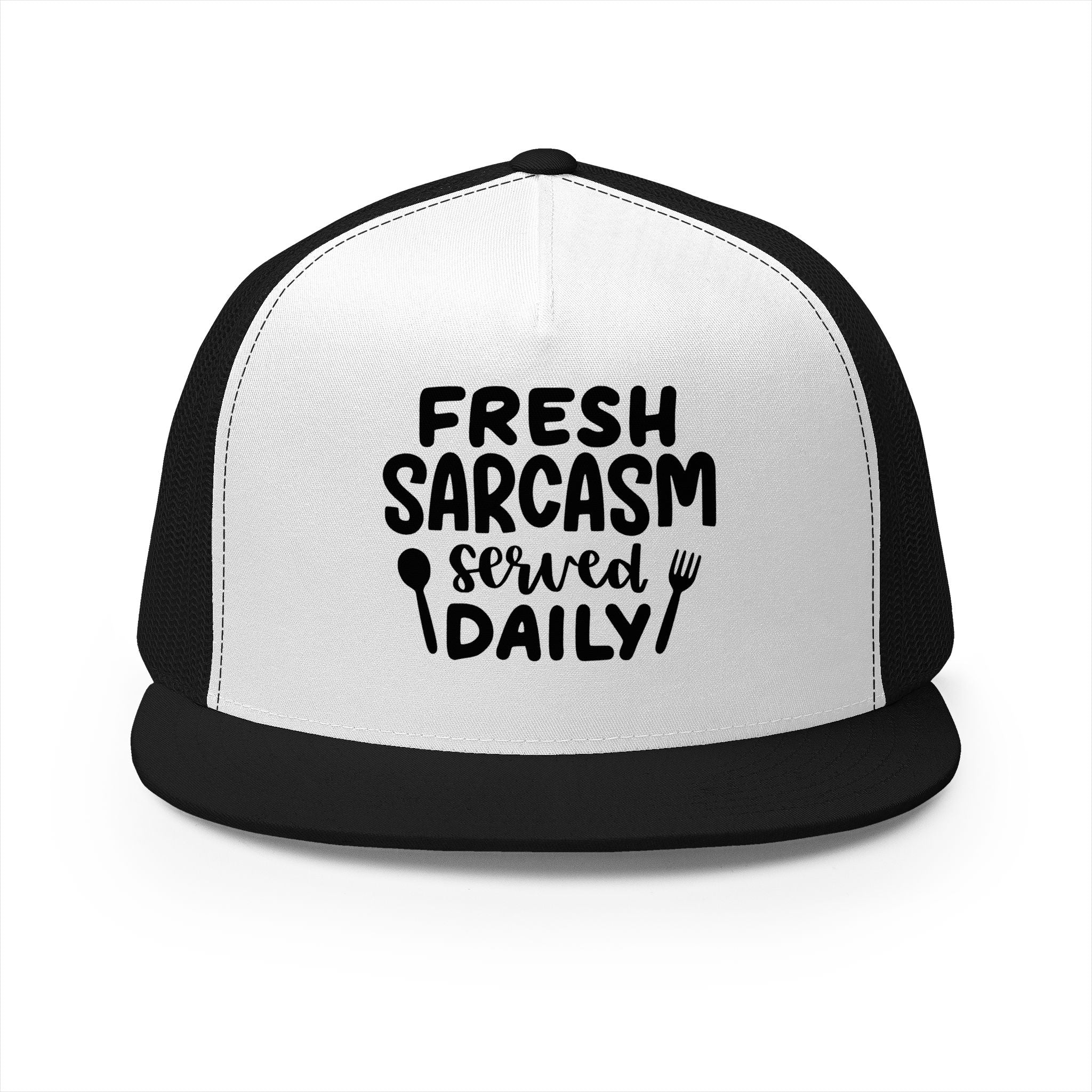 Fresh Sarcasm Served Daily Nerds 5 Panel Trucker Cap