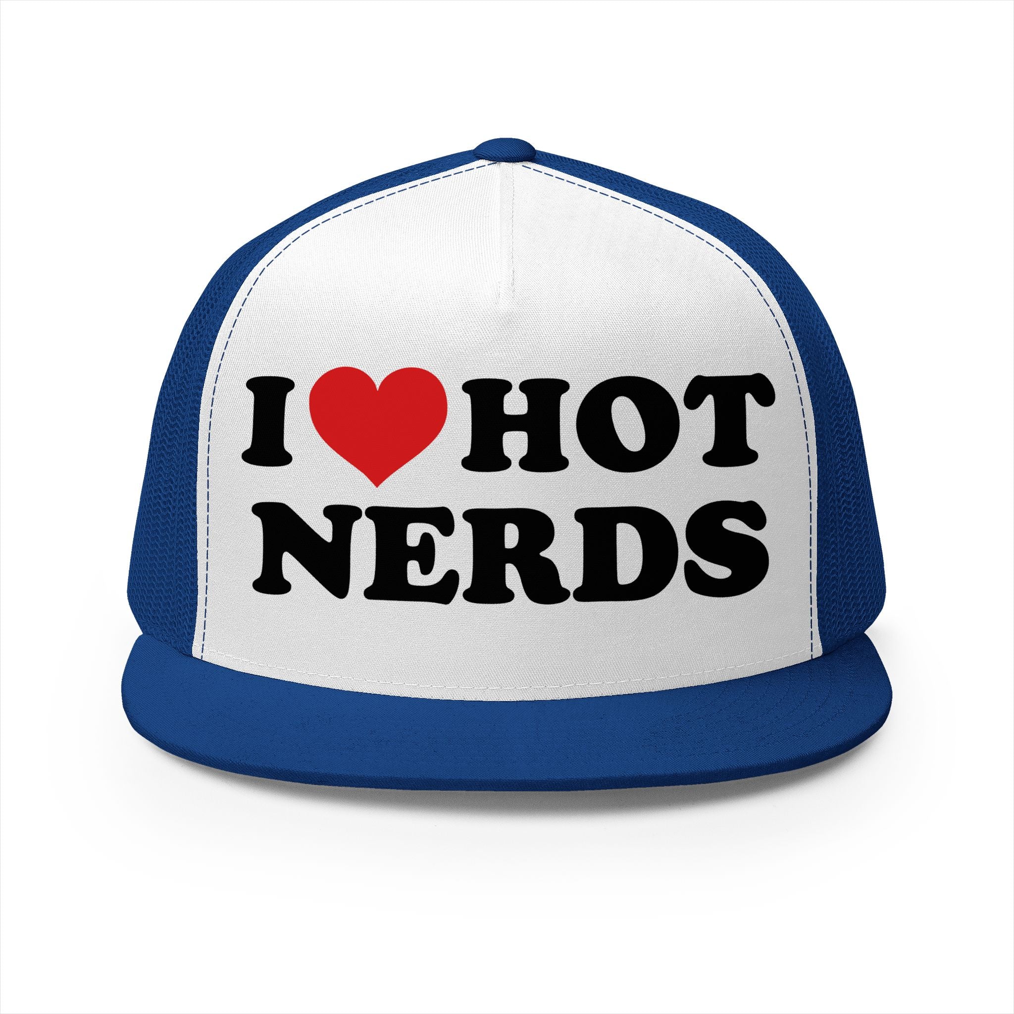 I Love Hot Nerds 5 Panel Trucker Cap