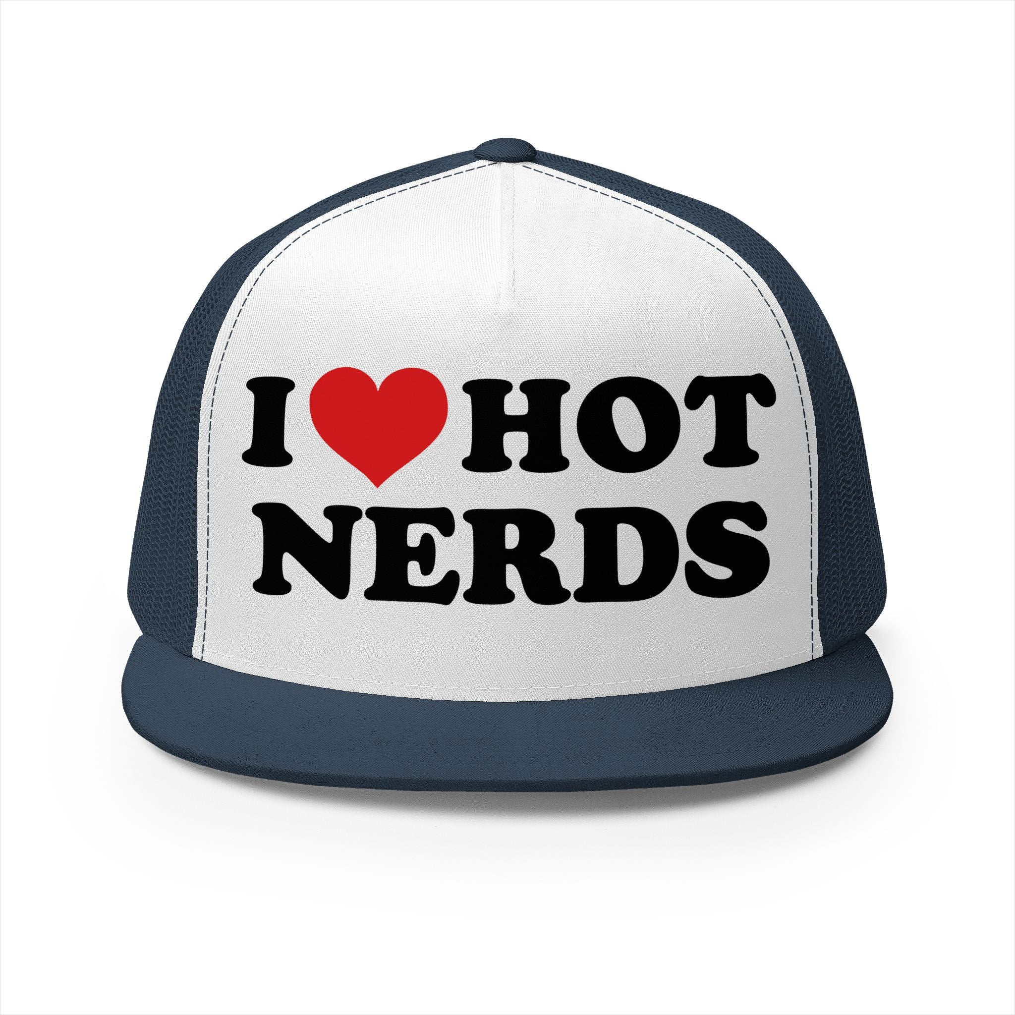 I Love Hot Nerds 5 Panel Trucker Cap